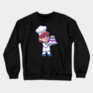 Cute female chef Crewneck Sweatshirt